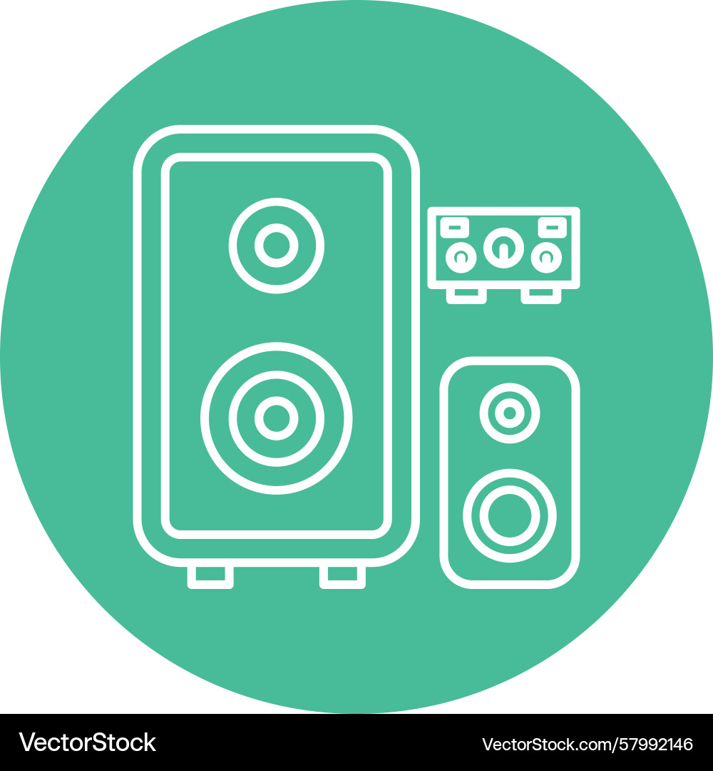 Amplifier line multi circle Vector Image