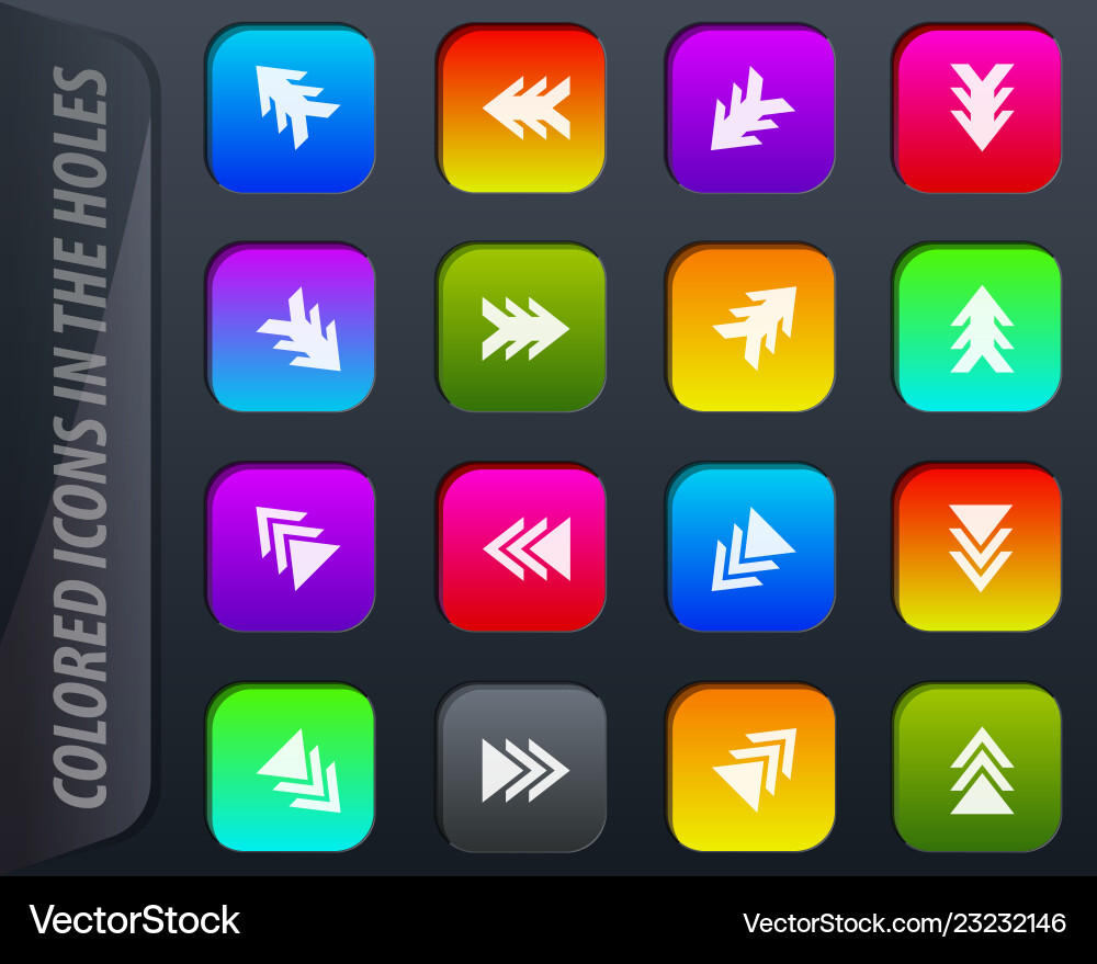 Arrow Icon Set - Circular Arrows vector image