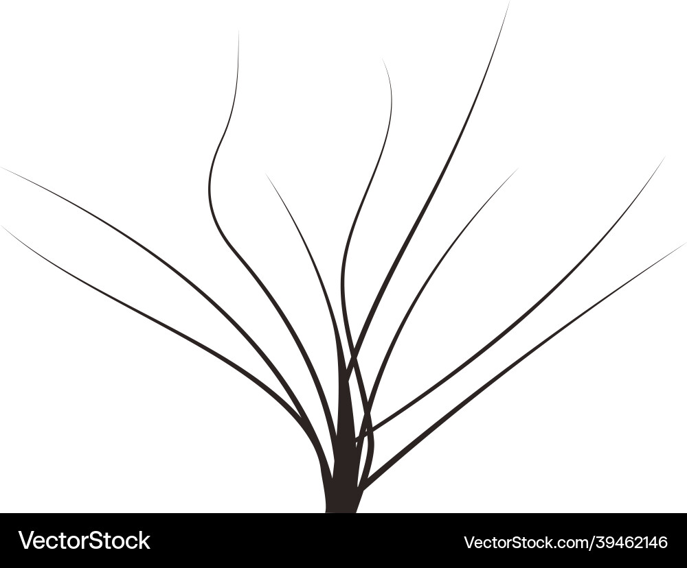 Bald handdraw tree element for game design winter Bald handdraw tree element for game design winter vector image