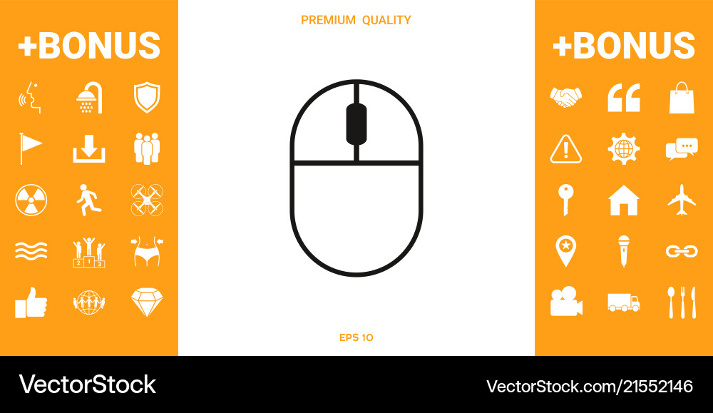 Computer mouse symbol icon Computer mouse symbol icon vector image