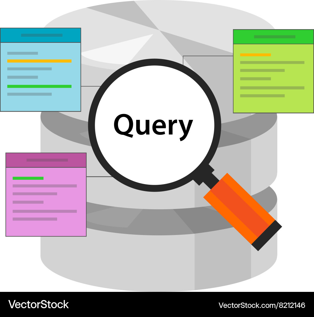 Database Query Data Selection vector image