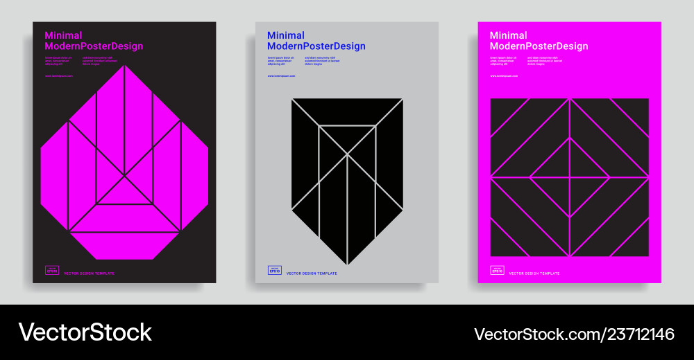 Design templates with simple geometric shapes vector image