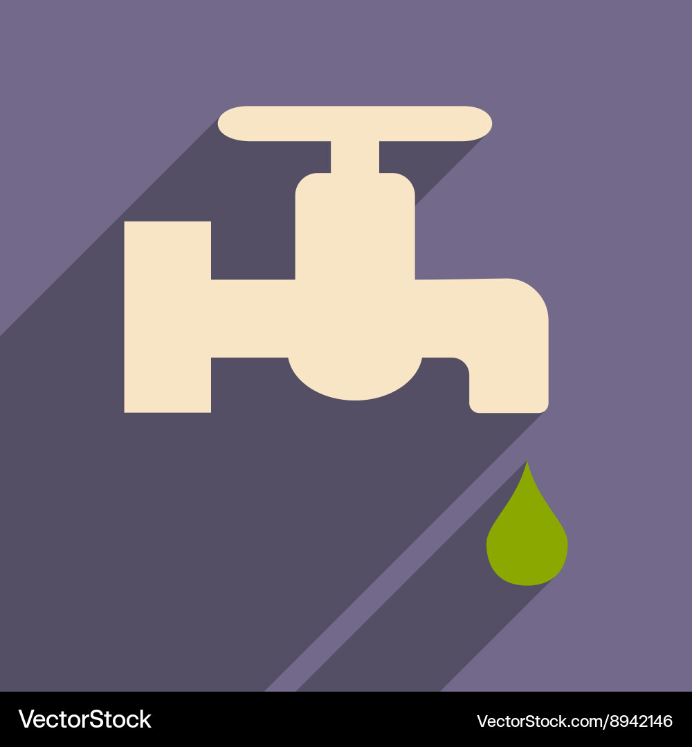 Flat with shadow icon and mobile application vector image