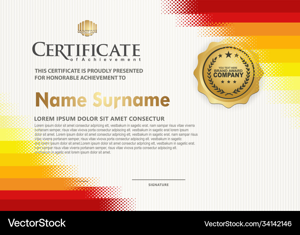 Modern certificate template background Vector Image