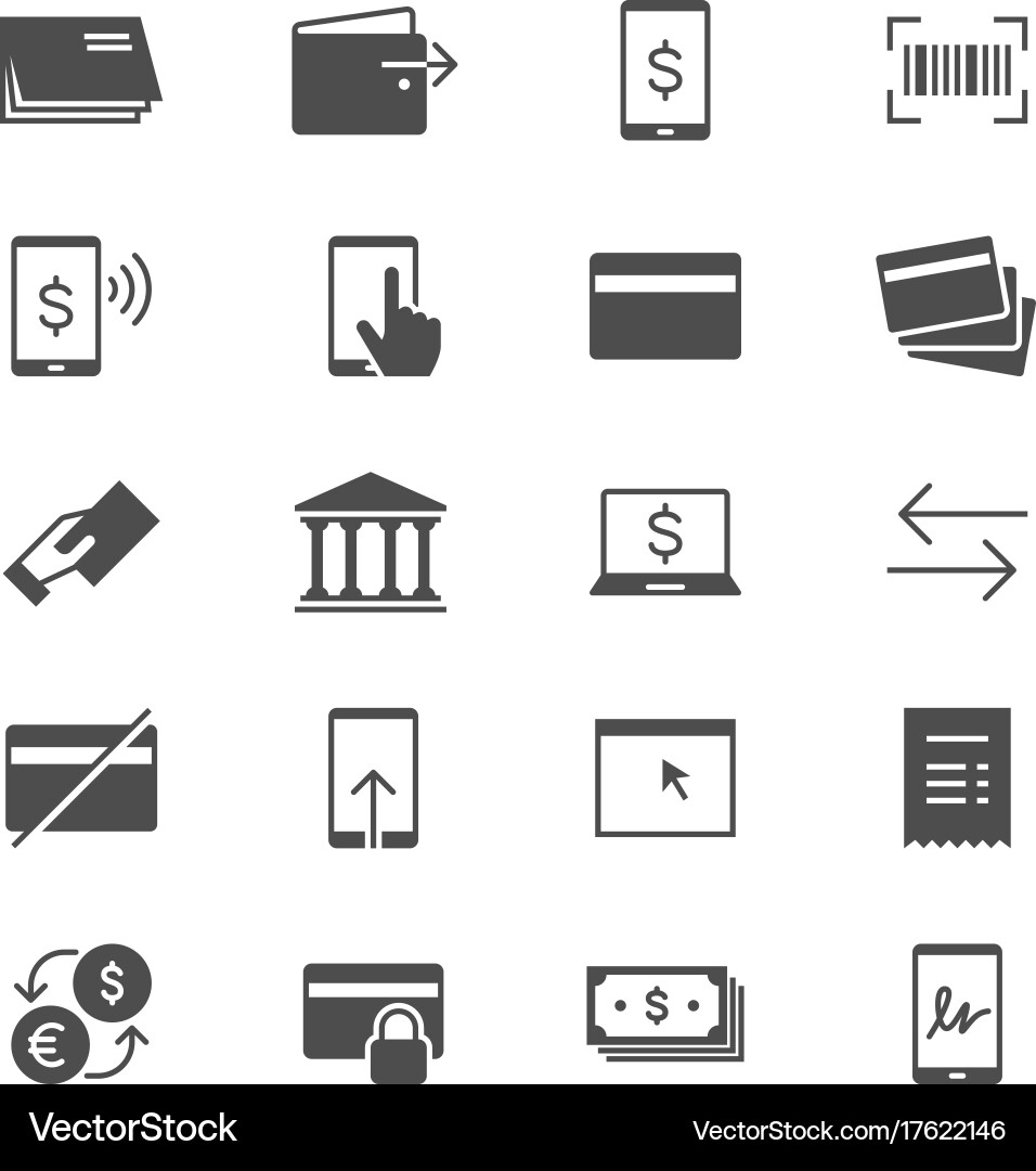 Online Banking Icons - Digital Payments vector image