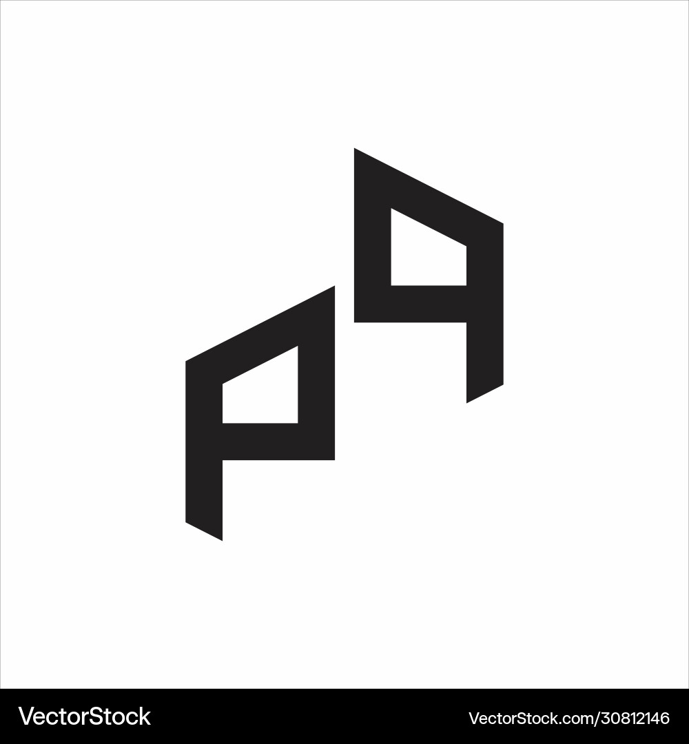 Pp initial letters logo monogram with up to down Pp initial letters logo monogram with up to down vector image