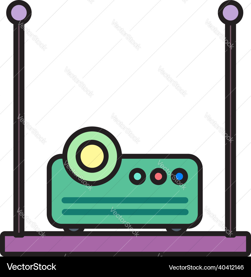 Projector device for presentation icon Projector device for presentation icon vector image