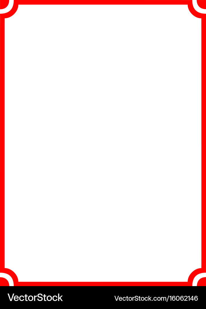 Red Frame Border Pattern vector image