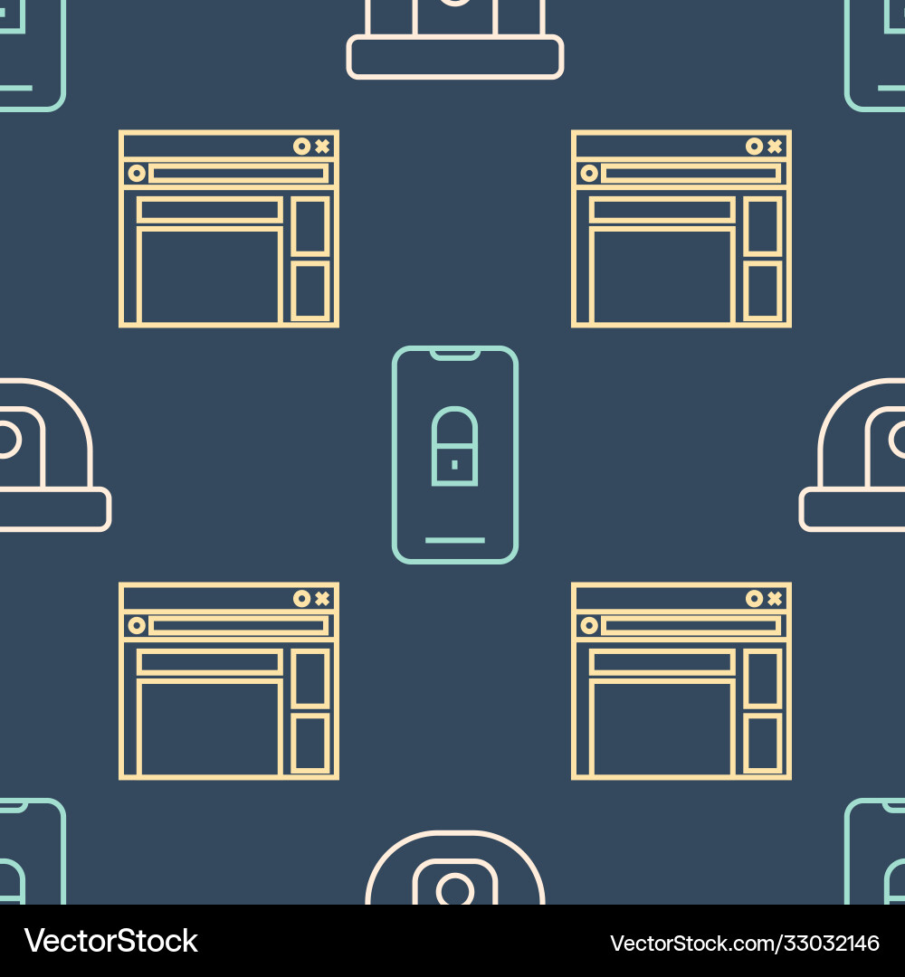 Set line motion sensor website template Set line motion sensor website template vector image