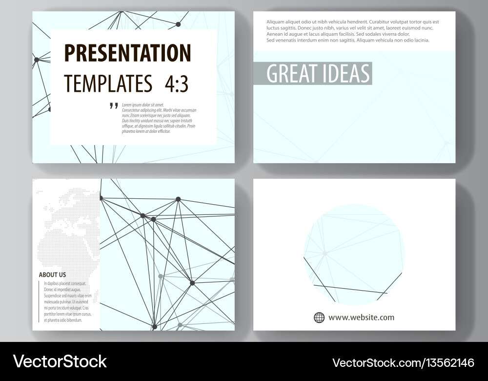 Set of business templates for presentation slides Set of business templates for presentation slides vector image