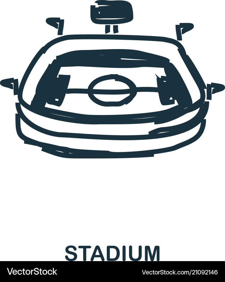 Stadium icon mobile apps printing and more usage vector image