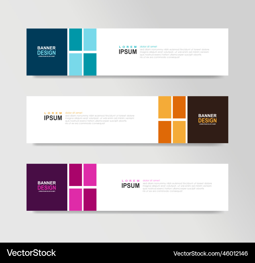 Templates of horizontal web banner website header Templates of horizontal web banner website header Vector Image