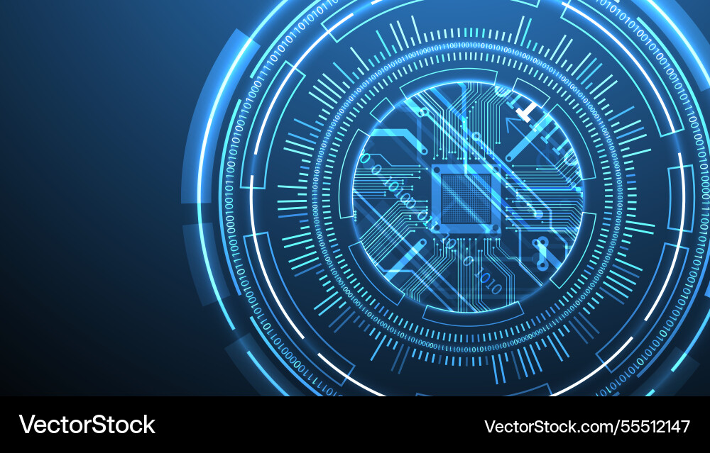 Abstraction on the theme of tech circles Abstraction on the theme of tech circles vector image