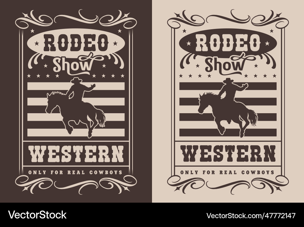 American Rodeo Cowboy Sticker Vector Image