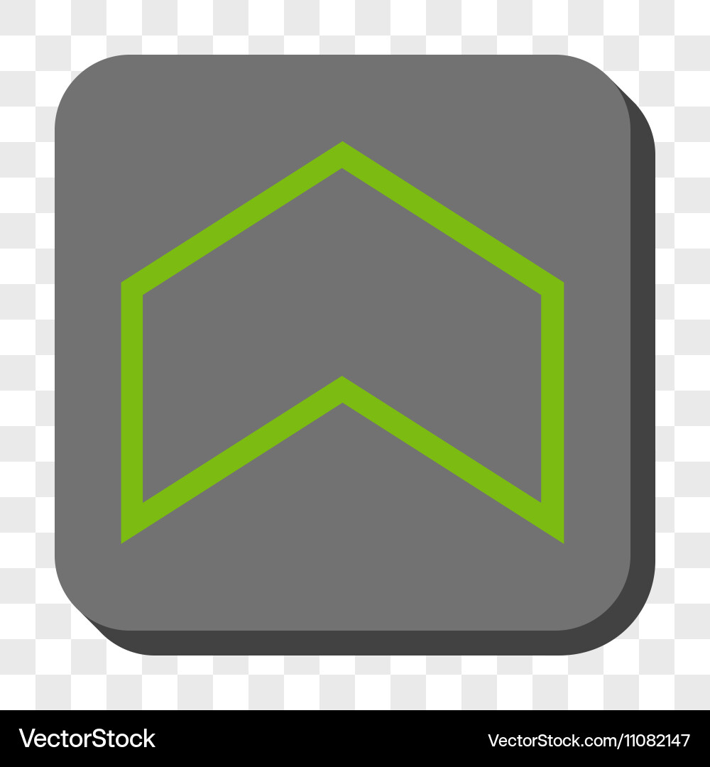 Arrowhead up rounded square button vector image
