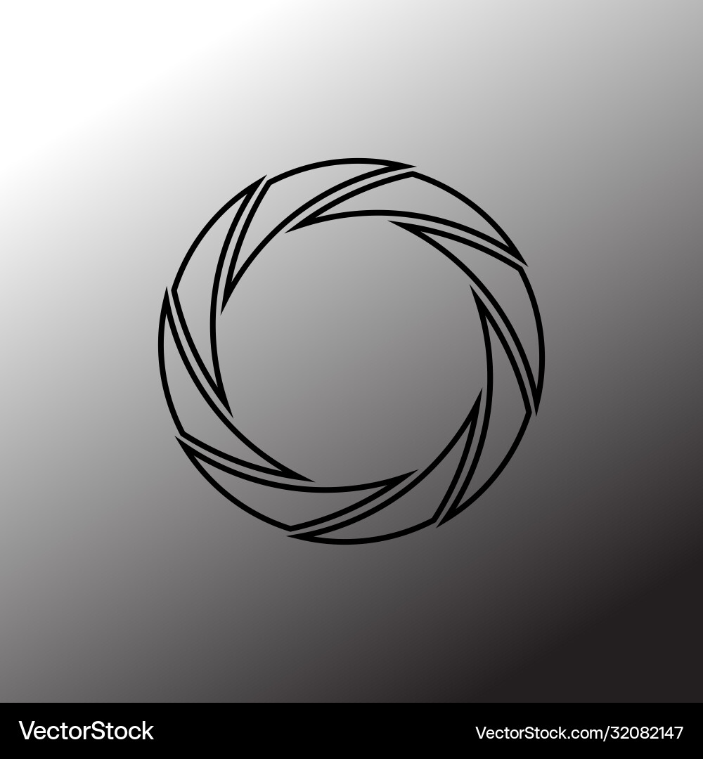 Camera shutter icon isolated abstract background Camera shutter icon isolated abstract background Vector Image