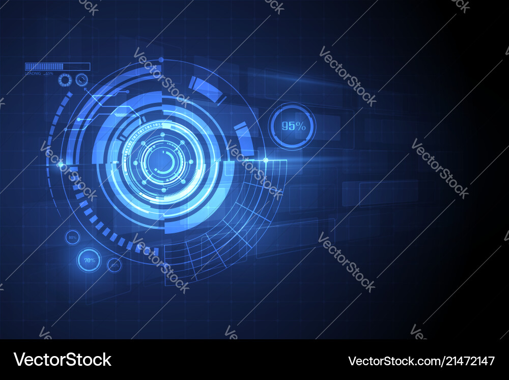 Circle blue abstract technology innovation Vector Image