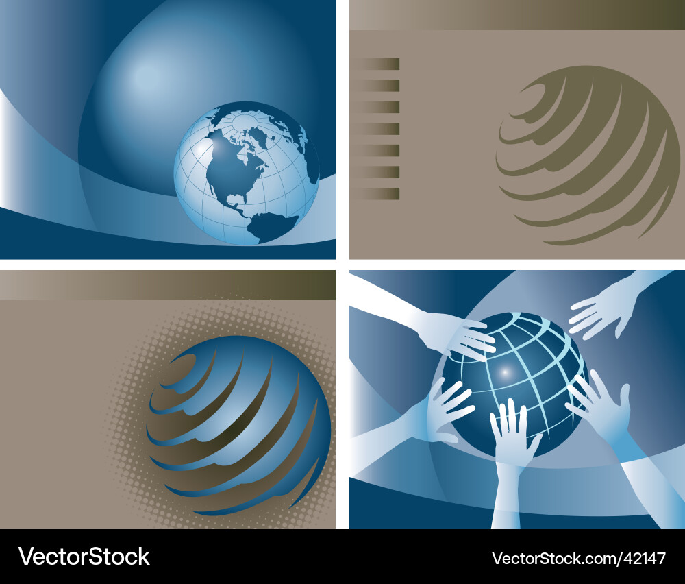 Globe Backgrounds - Circular Elements vector image