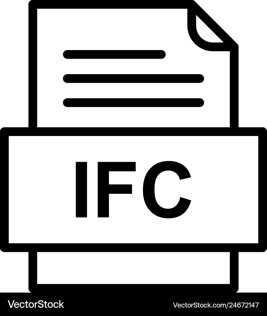 Ifc file document icon vector image