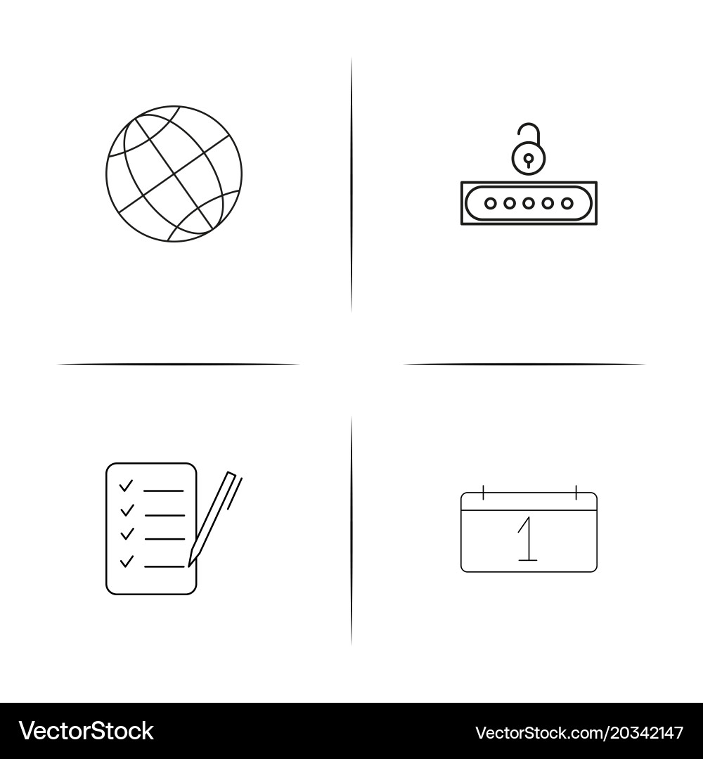 Internet technologies simple linear icon vector image