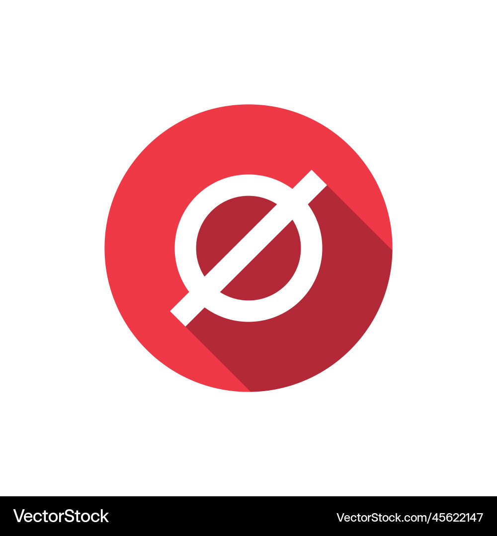 Null Symbol Icon (45622147) – Royalty-Free Vector | VectorStock
