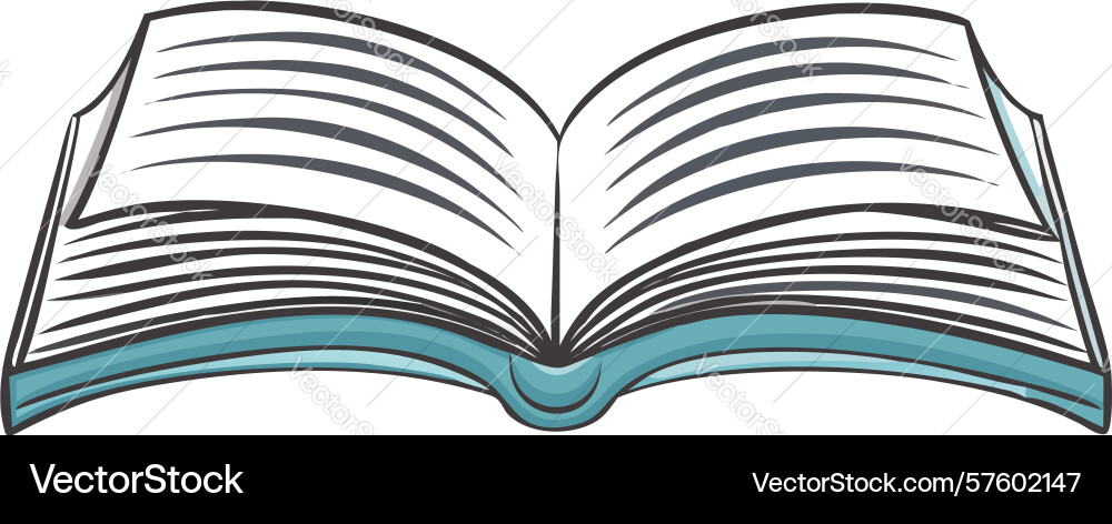 Open book icon symbolizing knowledge and learning vector image