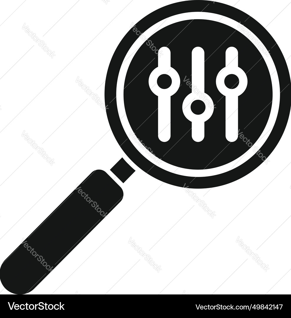 Search zoom filter icon simple app data Search zoom filter icon simple app data vector image