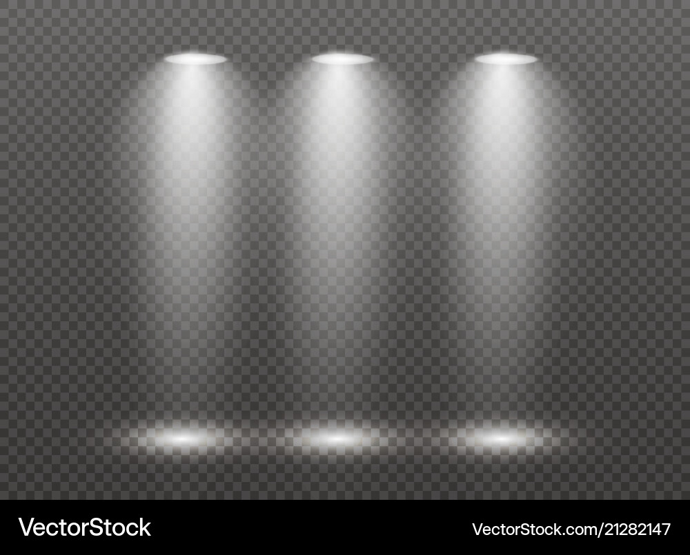 Set of golden glowing lights effects isolated Set of golden glowing lights effects isolated vector image