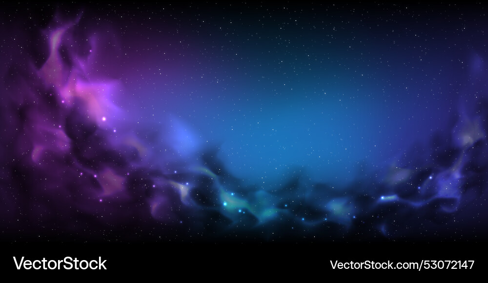 Sky galaxy cloud nebula stars dark night universe Sky galaxy cloud nebula stars dark night universe vector image