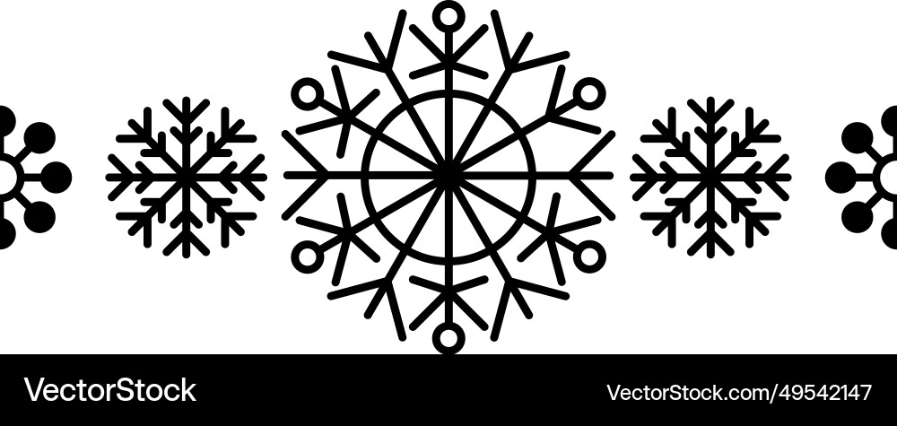 Snowflake frame element winter Snowflake frame element winter vector image