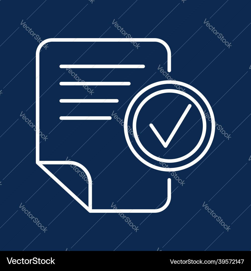 Text file checking monochrome linear icon Text file checking monochrome linear icon Vector Image