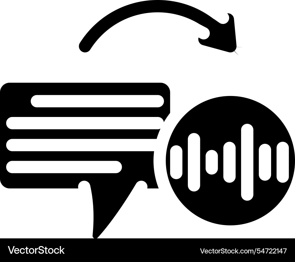 Text to speech wave natural language processing Text to speech wave natural language processing vector image