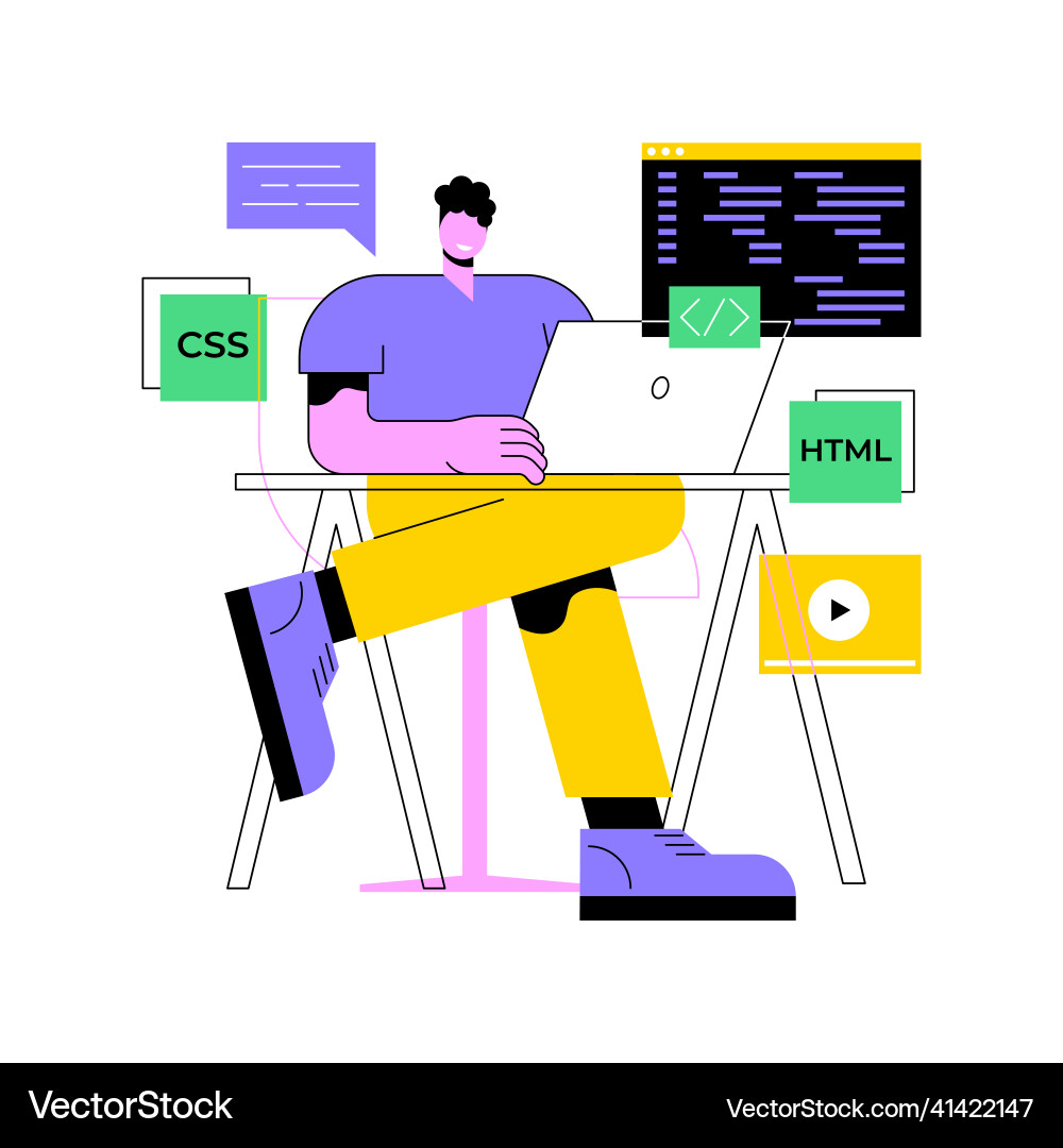 Web development abstract concept Web development abstract concept vector image