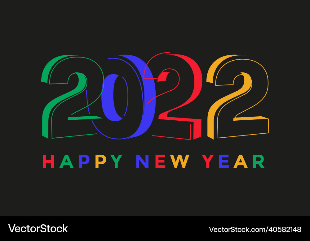 2022 happy new year posters set christmas card 2022 happy new year posters set christmas card vector image