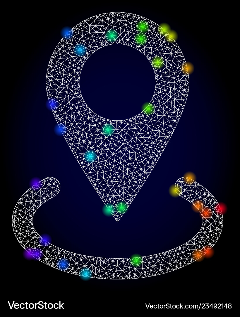 2d mesh location with spectrum colored 2d mesh location with spectrum colored vector image