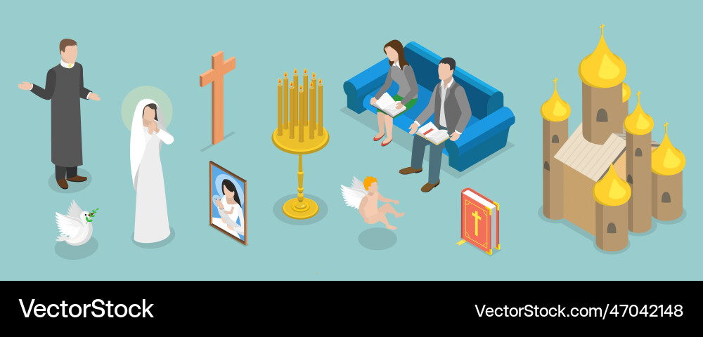 3d isometric flat conceptual Royalty Free Vector Image