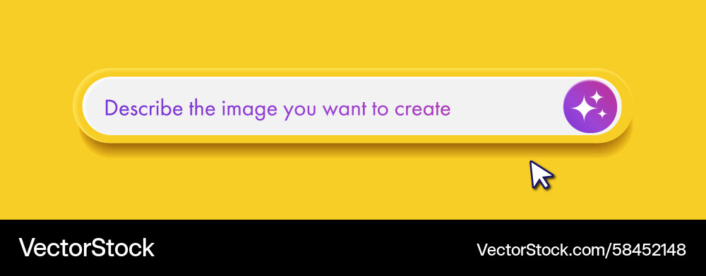 AI Button UI - Neomorphic Style Vector Image