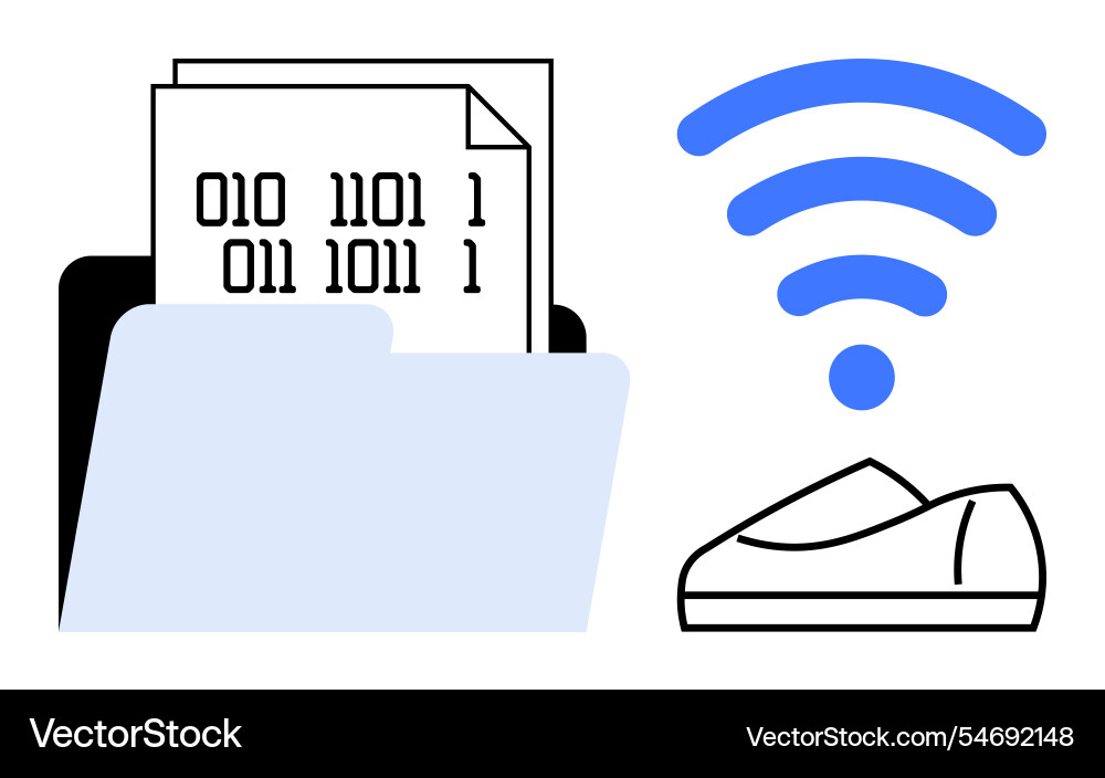 Binärdaten von Ordner zu Remote-Gerät teilen Binärdaten von Ordner zu Remote-Gerät teilen vektorbild