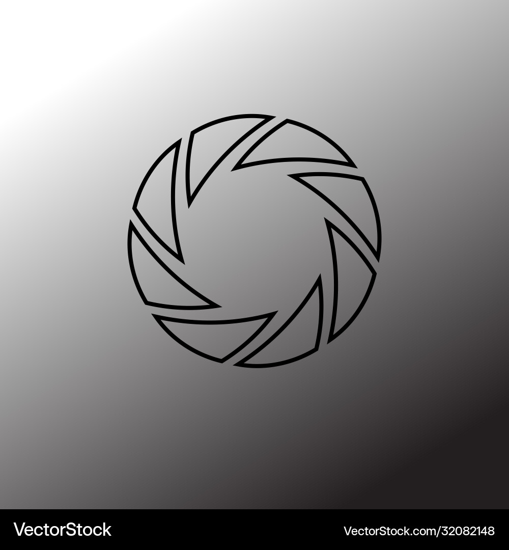 Camera shutter icon isolated abstract background Camera shutter icon isolated abstract background Vector Image