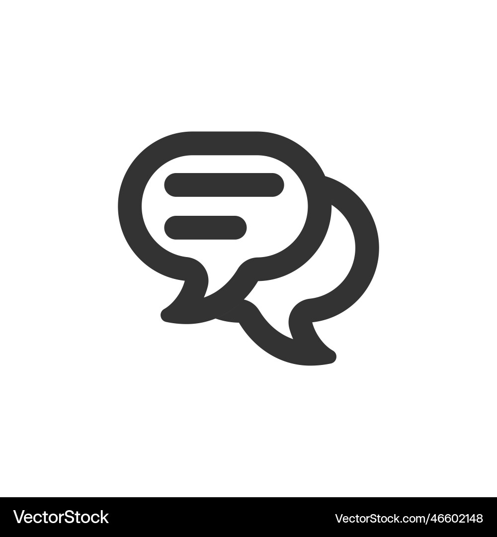 Chat speech bubble and dialog balloon line style vector image