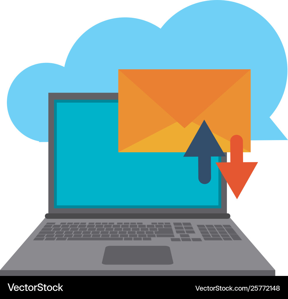 Cloud computing and technology symbols Vector Image
