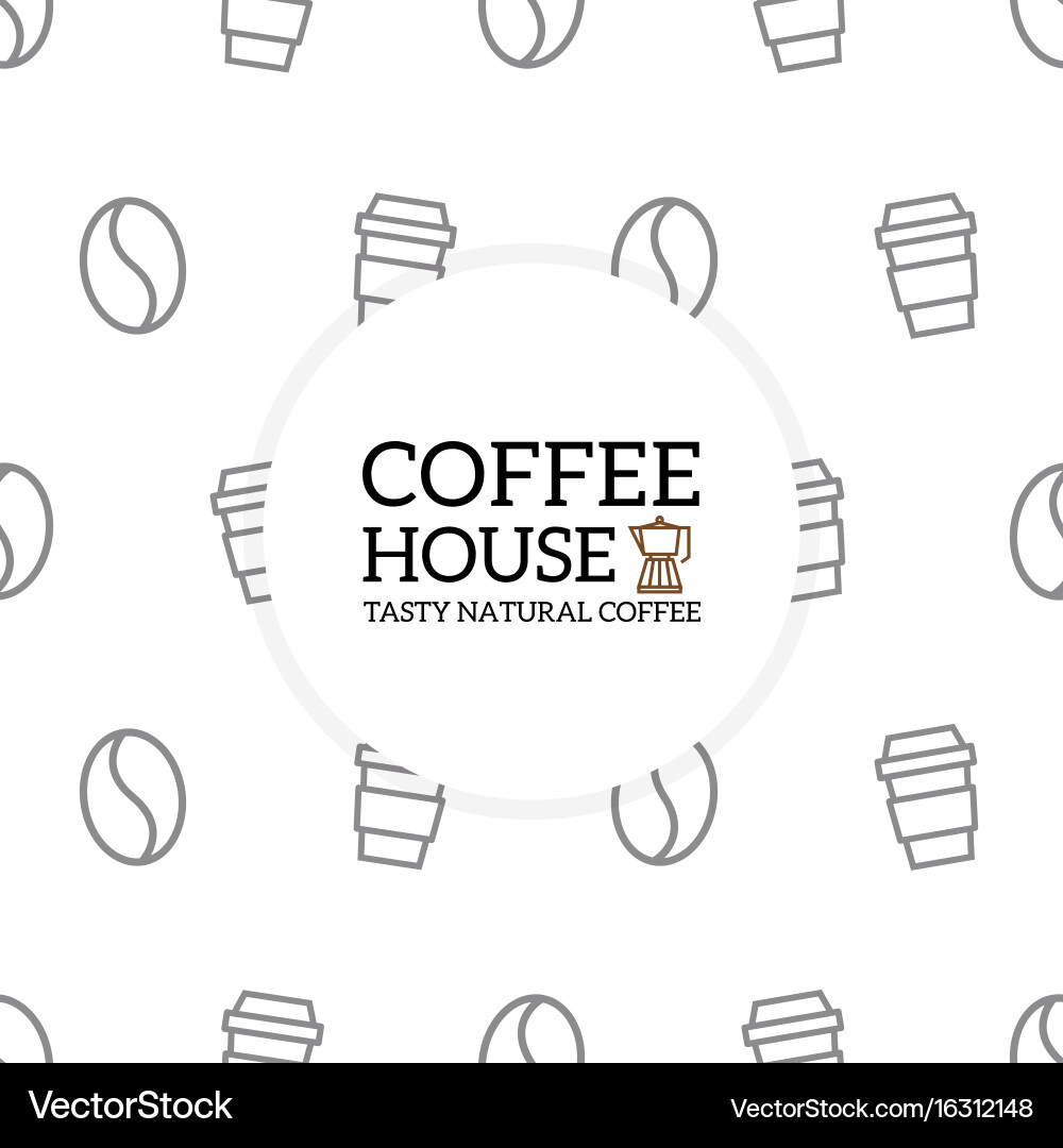 Coffee pattern or seamless background design Vector Image