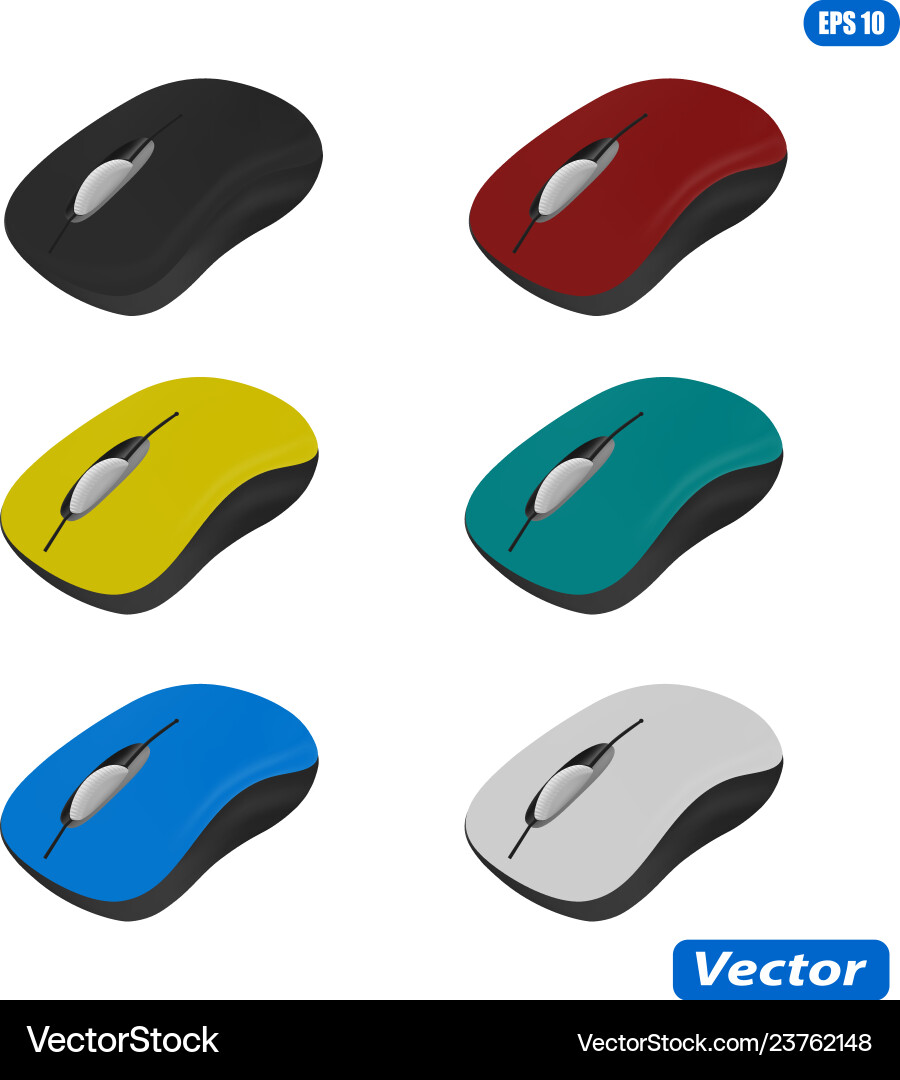 Computer mouse in on white background Computer mouse in on white background Vector Image