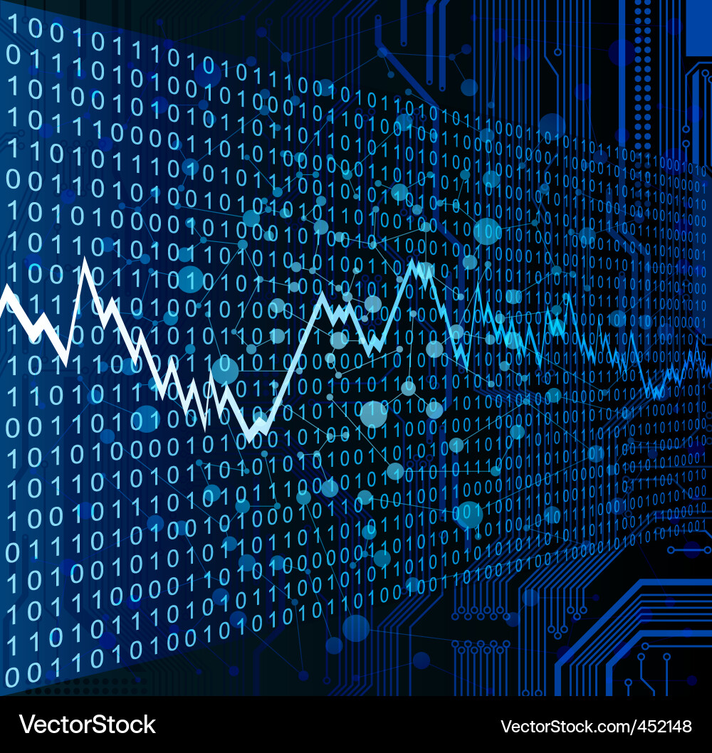 Digital Circuit Background Vector Image
