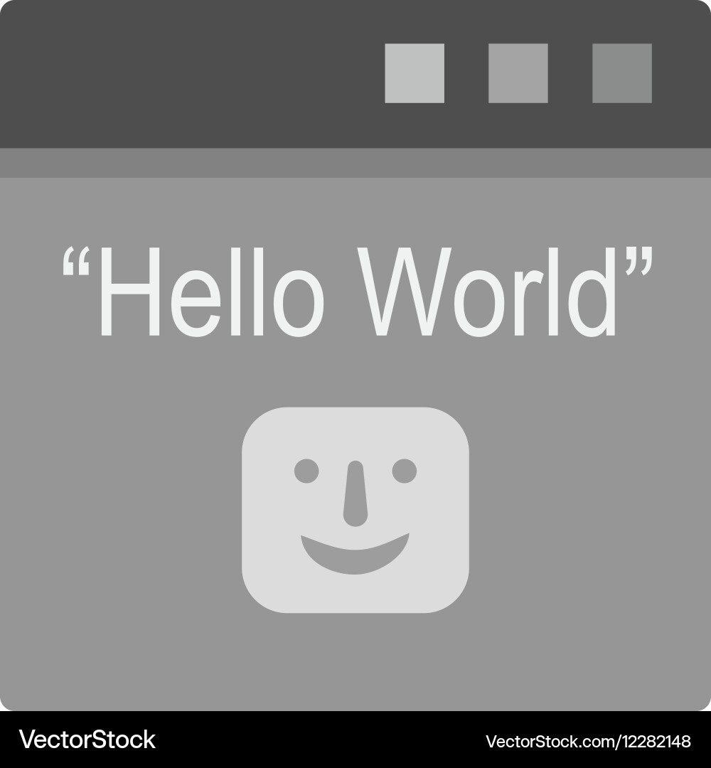 Hello world program Vector Image