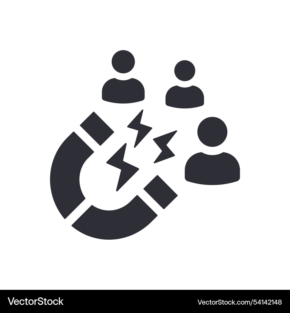 Lead generation icons on white background Vector Image