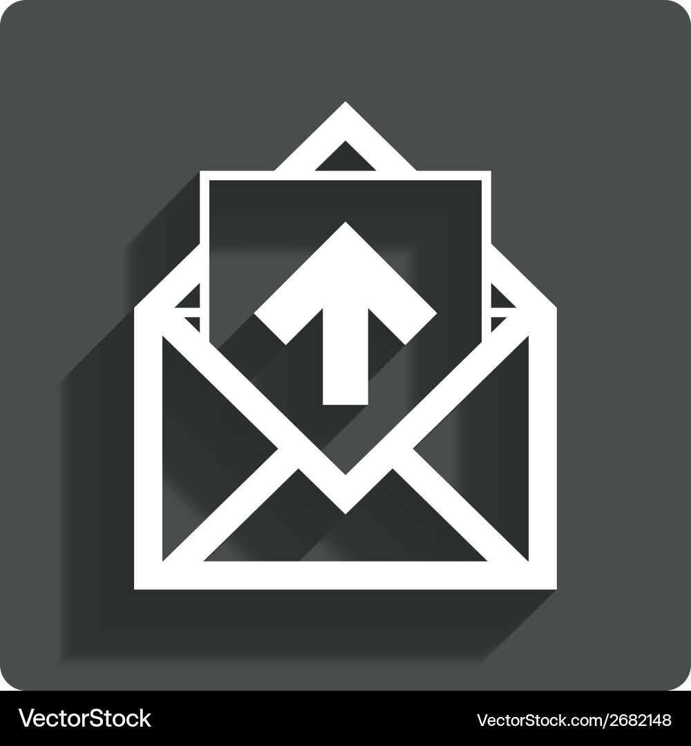 Mail icon envelope symbol outbox message sign Vector Image