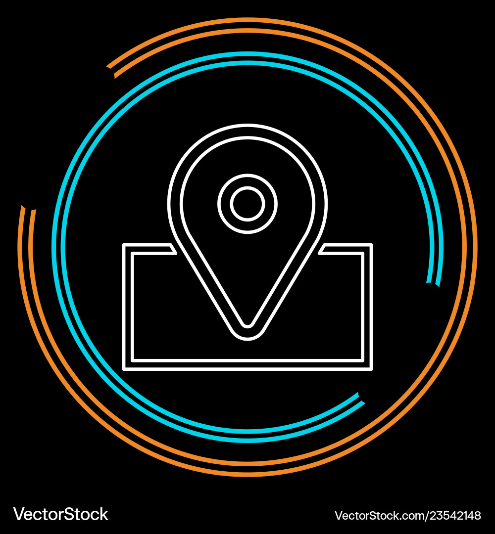 Navigation icon - map marker Vector Image