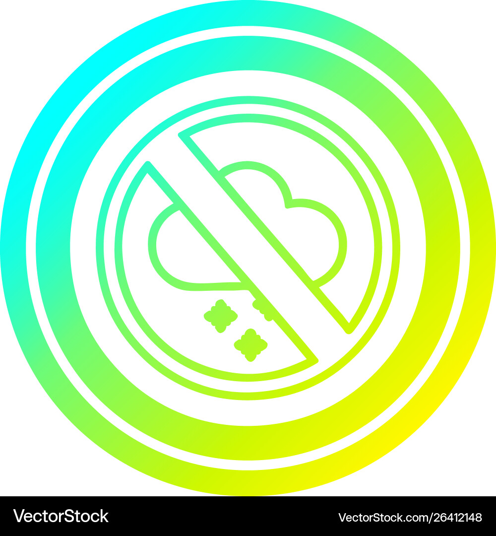 No cold weather circular in gradient spectrum vector image