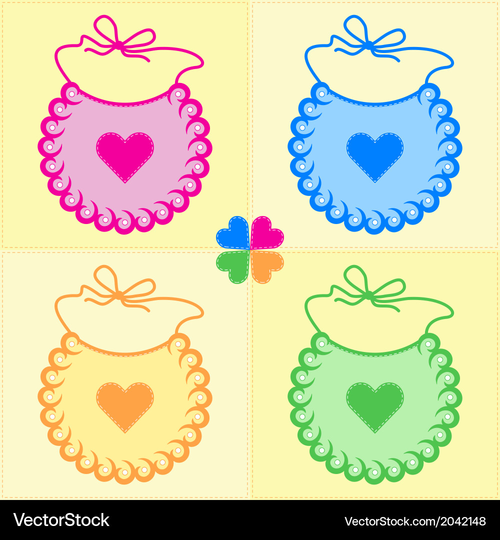 Pastel Bib Patchwork Vector Image